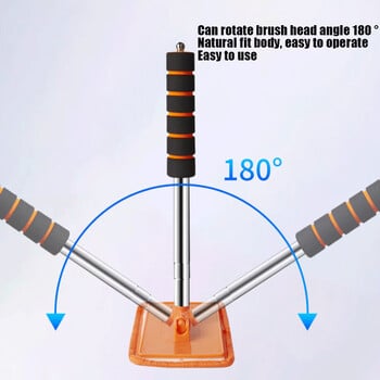 Четка за обезпотяване на предното стъкло на автомобила Телескопична дълга дръжка Четки за почистване на домакински стъкла на автомобила Инструмент за отстраняване на прах