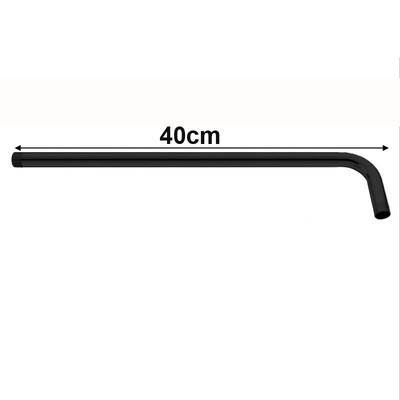 Nerūdijančio plieno dušo aksesuarai Matinis juodas sieninis Vonios kambario dušo rankena Chuveiro