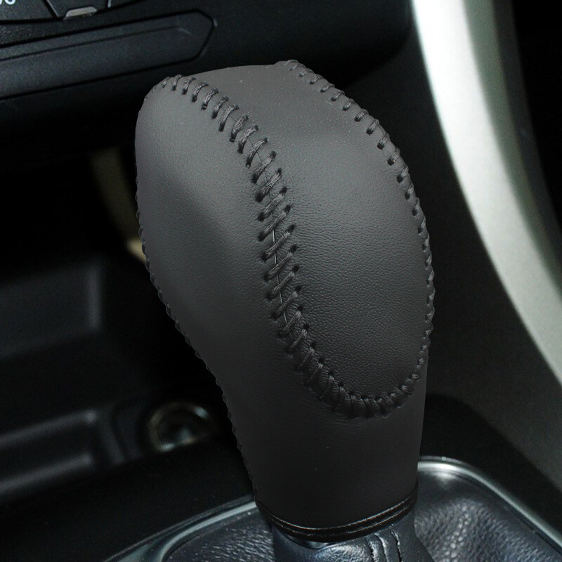 Prispôsobiteľný kryt ručnej brzdy pre Ford Mondeo Edge 2013-2018, ručne šitý, z pravej kože, z uhlíkových vlákien.