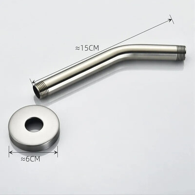 Vonios lietaus vandenį taupantis prailginimas dušo svirties sienoje montuojamas nerūdijančio plieno G1/2 vandens įleidimo vamzdžiai maišytuvo atsarginės dalys