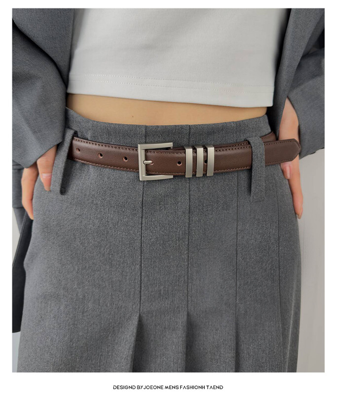 Moteriški odiniai juodi platus diržas, metalinis kvadratinis segtukas, reguliuojama juosmens juosta Madingi moteriški džinsų diržai