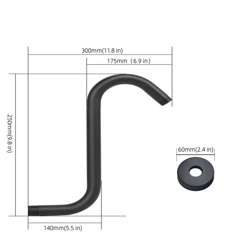 Vonios kambario dušo galvutės svirties priedų ilgintuvas prie sienos tvirtinamos dušo svirties nerūdijančio plieno dušo galvutės strypas vonios kambario įranga