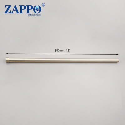 ZAPPO prailginimo vamzdžio prailginimo vamzdis dušo strypo strypas, montuojamas ant sienos, matinis juodas 303 mm nerūdijančio plieno vamzdis dušo maišytuvui
