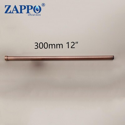 ZAPPO prailginimo vamzdžio prailginimo vamzdis dušo strypo strypas, montuojamas ant sienos, matinis juodas 303 mm nerūdijančio plieno vamzdis dušo maišytuvui