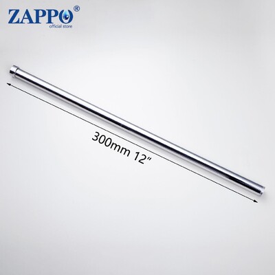 ZAPPO prailginimo vamzdžio prailginimo vamzdis dušo strypo strypas, montuojamas ant sienos, matinis juodas 303 mm nerūdijančio plieno vamzdis dušo maišytuvui