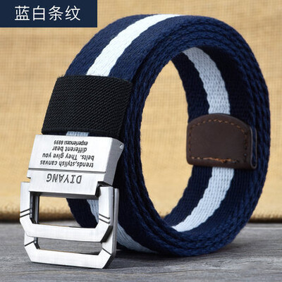 Új vászon öv férfi öv lány tinédzser dupla gyűrűs csatos farmernadrág katonai diákszövettel, tervezői övek pas taktyczny