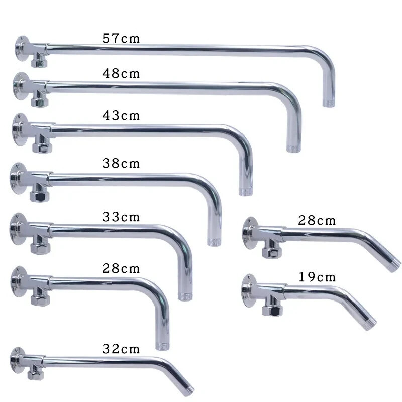 19–52 cm dušo galvutės prailginimo rankena, montuojama ant sienos