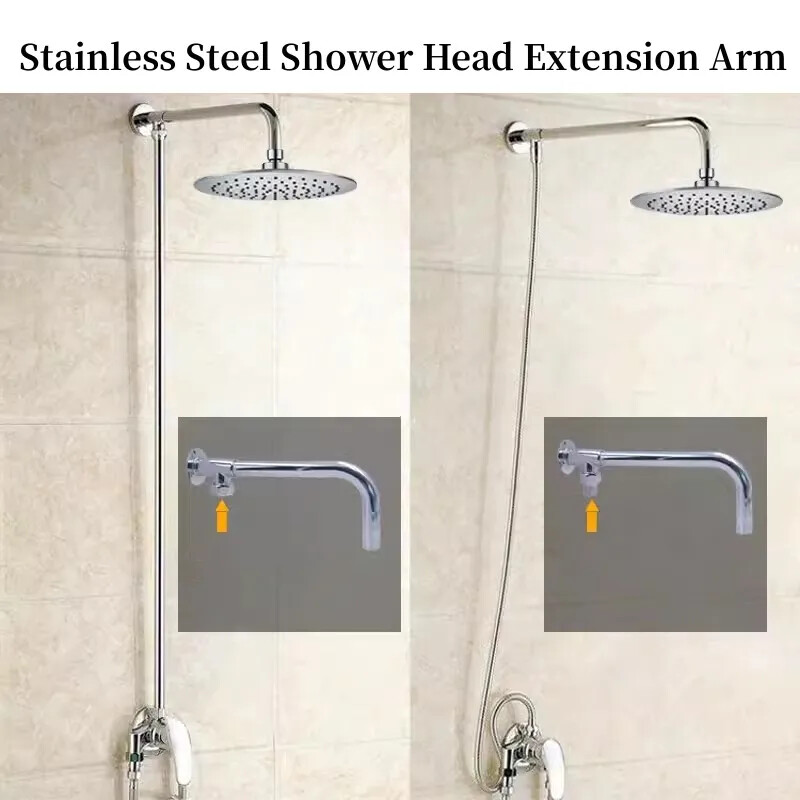 19–52 cm dušo galvutės prailginimo rankena, montuojama ant sienos