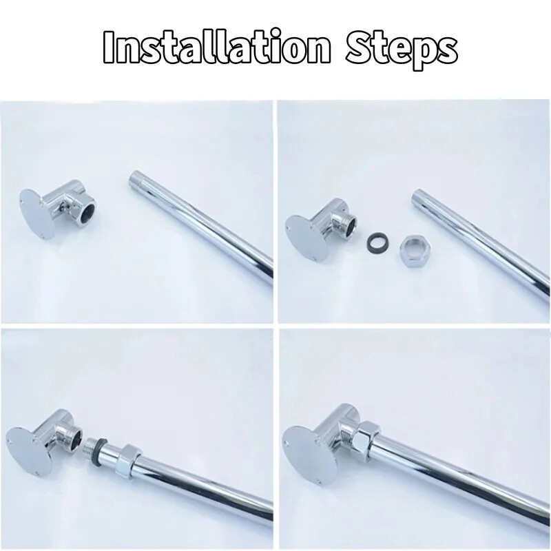 19–52 cm dušo galvutės prailginimo rankena, montuojama ant sienos