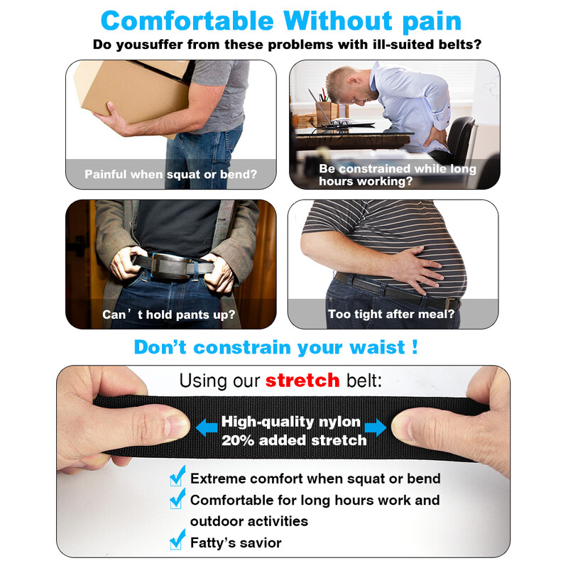 Naujas golfo sportinis elastinis diržas, metalinis automatinis sagtis, tvirtas tamprus nailono vyriškas karinis taktinis diržas, 115–150 cm didelio dydžio diržai