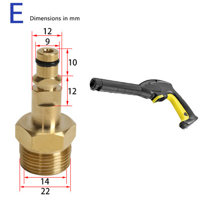 Visokotlačni perač automobila Konektor crijeva Konvertor M22 Navoj za AR Patriot Daewoo Lavor Black Decker Bosch Bort visokotlačni perač