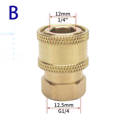 Nagynyomású mosóadapter 1/4 hüvelykes gyorscsatlakozós gyorskioldó szerelvény elektromos mosó gyorscsatlakozó gyorscsatlakozó 1/4 hüvelykes