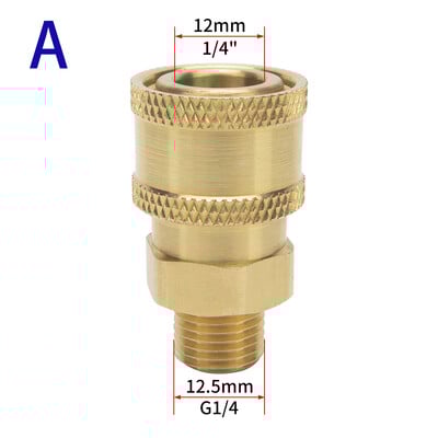 Nagynyomású mosóadapter 1/4 hüvelykes gyorscsatlakozós gyorskioldó szerelvény elektromos mosó gyorscsatlakozó gyorscsatlakozó 1/4 hüvelykes
