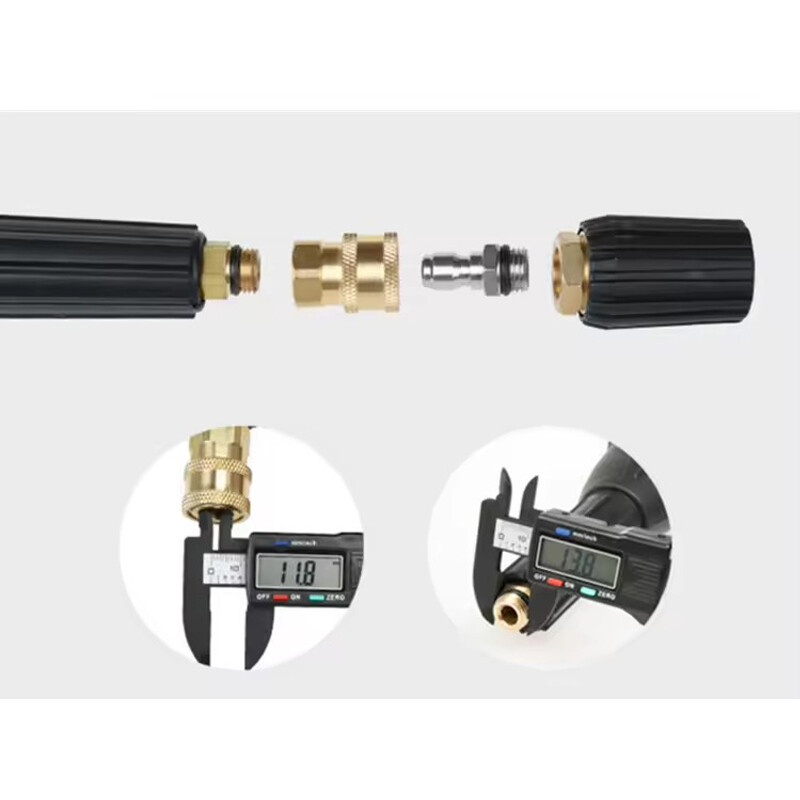 1/4 greitosios jungties aukšto slėgio plovimo adapterio rinkinys M14*1,5 moteriškas 4000PSI žalvario putplasčio adapterio jungtis