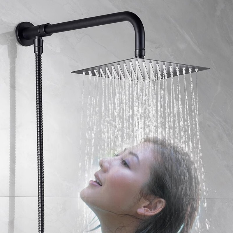 1vnt prie sienos montuojama dušo rankena nerūdijančio plieno medžiaga, chromuota vonios kambario dušo aparatūros priedai