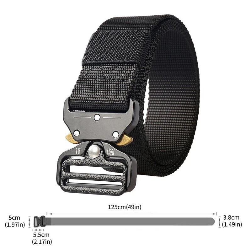 Férfi öv, vászon taktikai munkaruha alkalmi kültéri katonai edzőnadrág öv, ideális választás ajándéknak