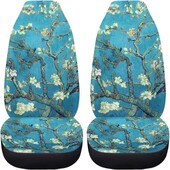 Van Gogh migdolų žiedų gėlių automobilių sėdynių užvalkalai moterims automobilių sėdynių kilimėlių užvalkalai Protector Cushion Universal Fit sedan sunkvežimių visureigis