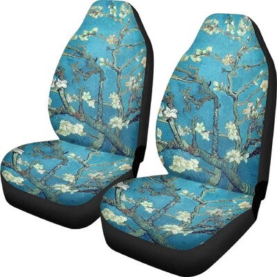 Van Gogh migdolų žiedų gėlių automobilių sėdynių užvalkalai moterims automobilių sėdynių kilimėlių užvalkalai Protector Cushion Universal Fit sedan sunkvežimių visureigis