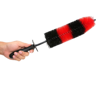 Autókeréktisztító kefe, hosszú nyél kék fekete piros autó keréktárcsa kerékagy tisztító kefe gumiabroncs részlet kefe Auto motorkerékpár mosószerszám