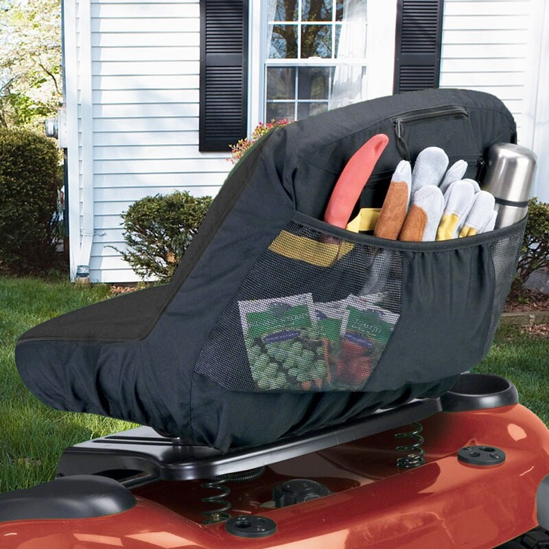 Univerzális fűnyíró traktor üléshuzata Párnázott Comfort pad tárolótáska Közepes