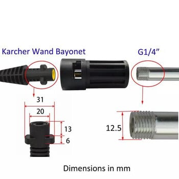 Adapter Air за Karcher K2 K3 K4 K5 K6 K7 Perempuan Ke Parkside Perempuan Meriam Air за Konversi Antara KARCHER и LAVOR