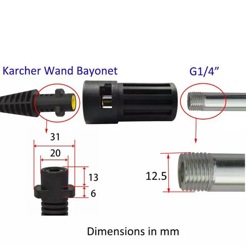 Adapter Air за Karcher K2 K3 K4 K5 K6 K7 Perempuan Ke Parkside Perempuan Meriam Air за Konversi Antara KARCHER и LAVOR