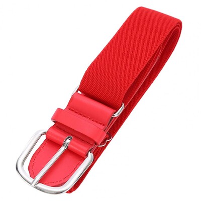 Ελαστική αθλητική ζώνη νεανική ζώνη μπέιζμπολ σόφτμπολ με ρυθμιζόμενο μήκος πόρπη από ελαστικό κράμα μονόχρωμη απομίμηση για αγόρια