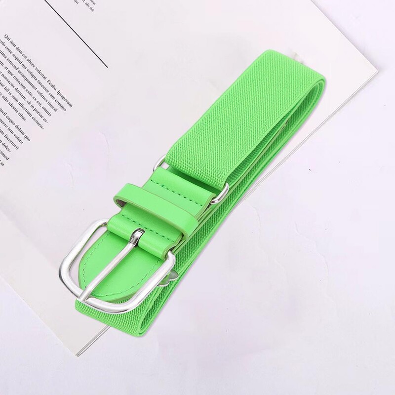 Ελαστική αθλητική ζώνη νεανική ζώνη μπέιζμπολ σόφτμπολ με ρυθμιζόμενο μήκος πόρπη από ελαστικό κράμα μονόχρωμη απομίμηση για αγόρια