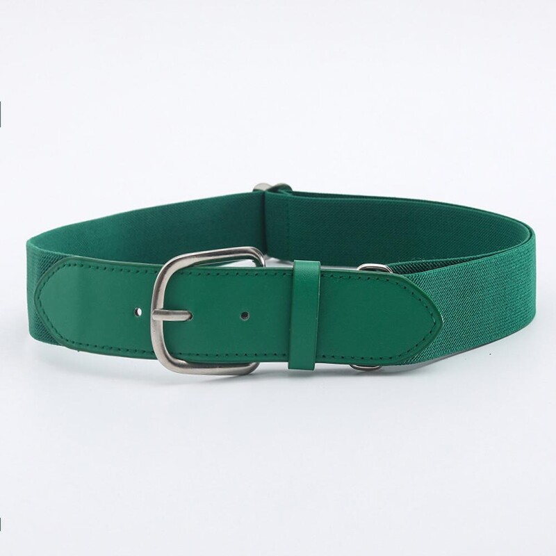 Ελαστική αθλητική ζώνη νεανική ζώνη μπέιζμπολ σόφτμπολ με ρυθμιζόμενο μήκος πόρπη από ελαστικό κράμα μονόχρωμη απομίμηση για αγόρια