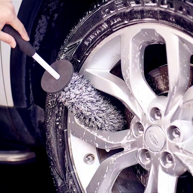 Automobilių plovimo mašina Super Brush Mikropluošto Premium Wheels Šepetys Neslidžia rankena Lengvai valomi ratlankiai Stipinai Ratų cilindrai Automobilių priedai