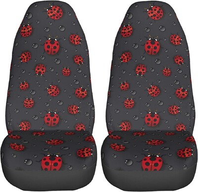 Ladybugs kišna navlaka za autosjedalicu Set od 2 komada Štitnik za prednje sjedalo vozila Auto Interior Accessories Protectors Navlake za automobilske prostirke Univerzalne