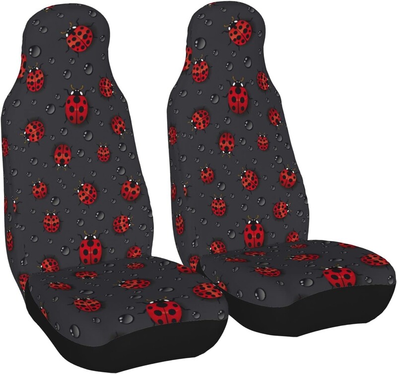 Ladybugs kišna navlaka za autosjedalicu Set od 2 komada Štitnik za prednje sjedalo vozila Auto Interior Accessories Protectors Navlake za automobilske prostirke Univerzalne