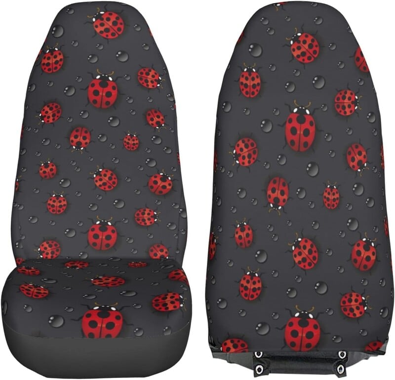 Ladybugs kišna navlaka za autosjedalicu Set od 2 komada Štitnik za prednje sjedalo vozila Auto Interior Accessories Protectors Navlake za automobilske prostirke Univerzalne