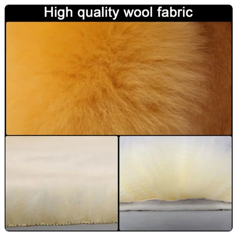 Univerzális autó téli gyapjú meleg első üléshuzat Luxus Kiváló minőségű ausztrál szőrme üléspárna autó belső kiegészítők