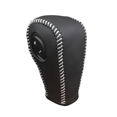 Personalizați potrivirea pentru vechiul Ford Edge din piele naturală cusut manual Fibră de carbon Capac schimbător de viteze Capac frână de mână