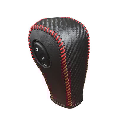 Personalizați potrivirea pentru vechiul Ford Edge din piele naturală cusut manual Fibră de carbon Capac schimbător de viteze Capac frână de mână