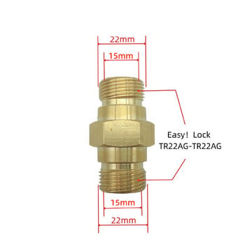 TR22 ορειχάλκινος προσαρμογέας FINDER M22 G1/4\'\'G3/8\'\' Σύνδεσμος σπειρώματος Easy Lock για Karcher HDS πιστόλι ψεκασμού Πλυστικό πίεσης σωλήνα λόγχης