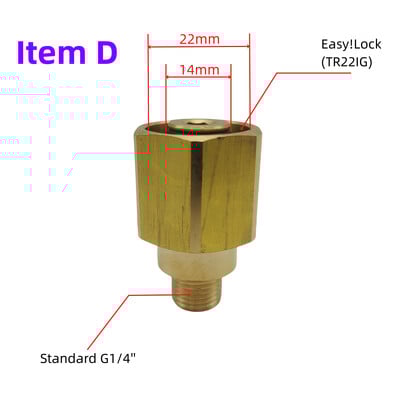 TR22 Mjedeni adapter FINDER M22 G1/4''G3/8'' Konektor za lako zaključavanje navoja za Karcher HD HDS pištolj za prskanje Koplje crijevo tlačni perač