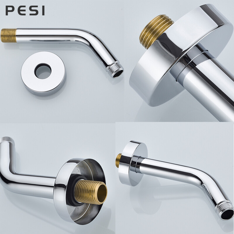 G1/2 žalvarinė dušo svirtis, apvali dušo galvutės prailginimo vamzdžio svirties laikiklis, skirtas vonios kambariui prie sienos montuojamas vonios kambario techninės įrangos priedai