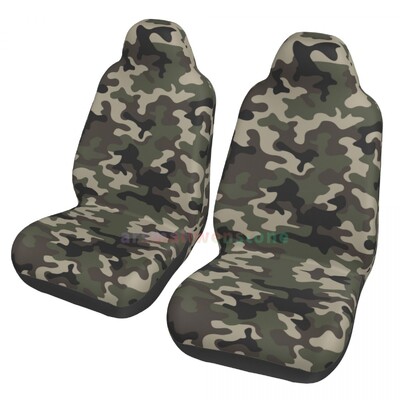 Camouflage autósülés huzat 2 DB első autós üléshuzat Ülés lerakódásgátló védőhuzat Aranyos autós kiegészítők
