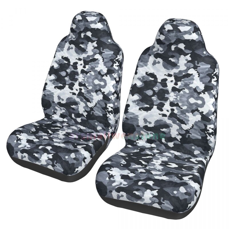 Camouflage autósülés huzat 2 DB első autós üléshuzat Ülés lerakódásgátló védőhuzat Aranyos autós kiegészítők