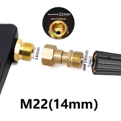 Slėgio plovimo pasukamasis M22 14 mm 360 laipsnių nesulenkimas be sukimosi jungtis, apsauganti nuo sukimosi M22, pistoleto žarna