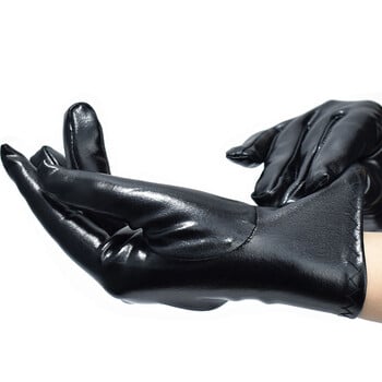 Μαύρα PU Δερμάτινα Cosplay Gloves Military Parade Etiquette Performance Gloves Δερμάτινα γάντια Ανδρικά και γυναικεία γάντια