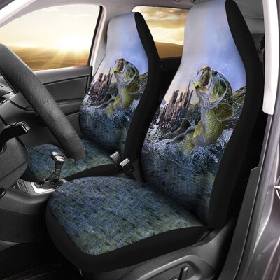 Huse pentru scaune cu pește de pescuit Accesorii pentru mașină Dimensiune Potrivire universală pentru majoritatea mașinilor SUV Camioane Protector scaun auto pentru bărbați, femei, iubitori de pește