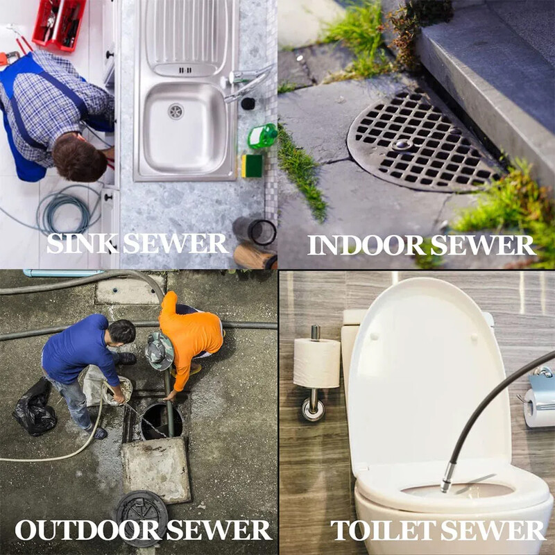 Nagynyomású tömlőfúvóka Csatorna fúvóka Csatorna csövek tisztítása Magasnyomású mosó tömlő csőtisztító adapter Megnyitja a szennyvíz eltömődését