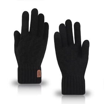 Νέα ανδρικά ζεστά γάντια Winter Touch Screen Plus Γάντια Fleece Γάντια από κρύο ζεστό μαλλί πλεκτά