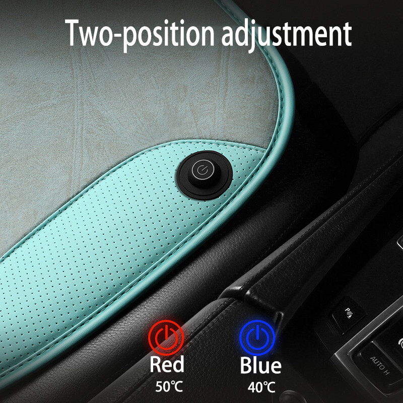 Husă încălzită pentru scaun auto 12V cu conector USB, temperatură reglabilă, pernă de încălzire pentru mașină, moale, PU, pernă de încălzire
