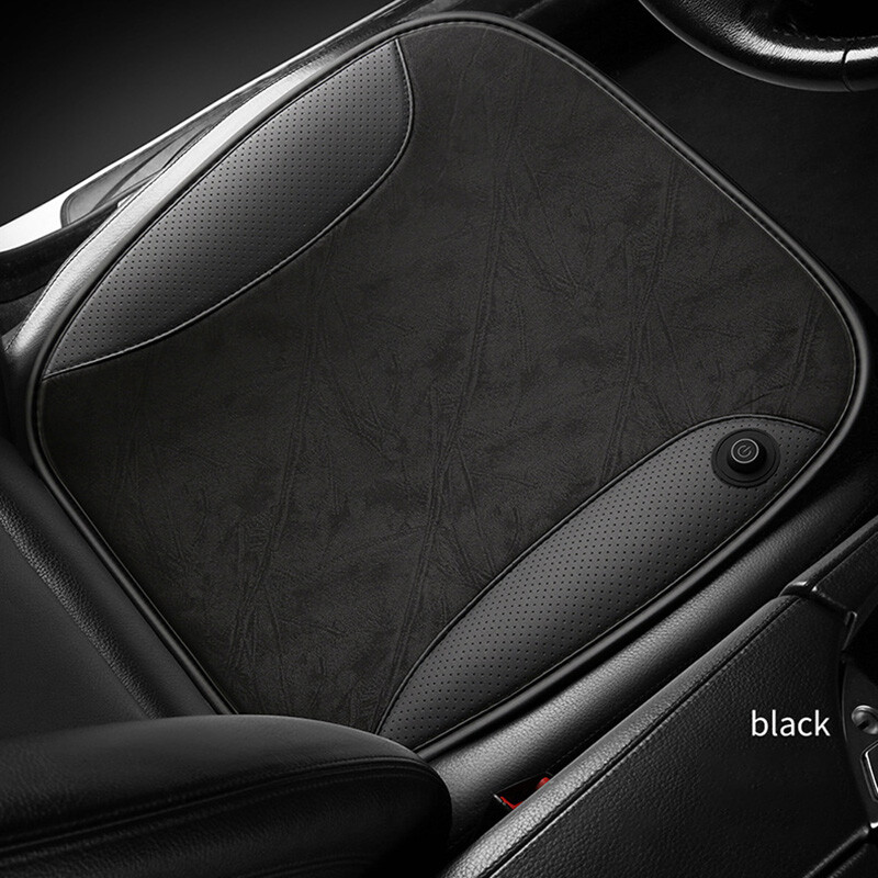 Husă încălzită pentru scaun auto 12V cu conector USB, temperatură reglabilă, pernă de încălzire pentru mașină, moale, PU, pernă de încălzire