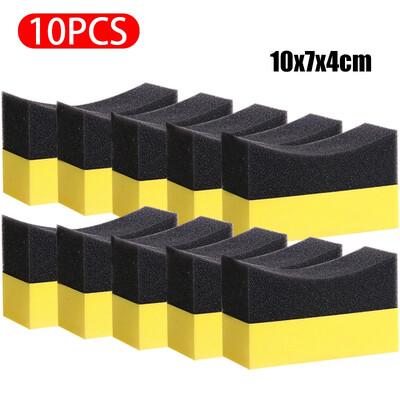 10db Auto tisztító szivacskefe készlet autókerék gumiabroncs mosó törlőkendő vízszívó szivacspárna viasz polírozó gumikefék eszközök