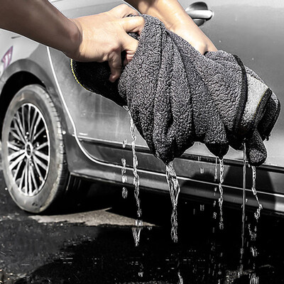 Mikropluošto automobilių plovimo rankšluostis 100x40cm 75x35cm itin sugeriantis automobilių valymo šluostė Premium vienkartinis džiūstantis mikropluošto automatinis rankšluostis